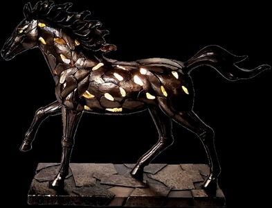 hestefigur med belysning